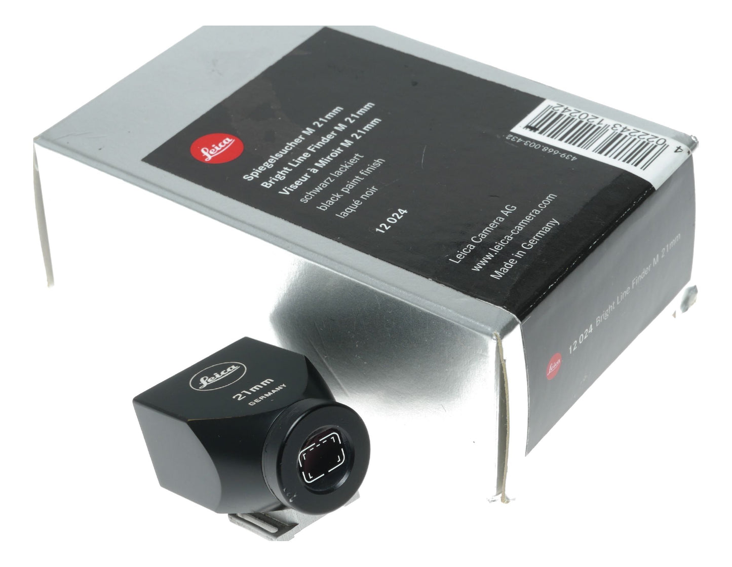 Leica bright line view finder 21mm wide angle lens black paint 12024 used