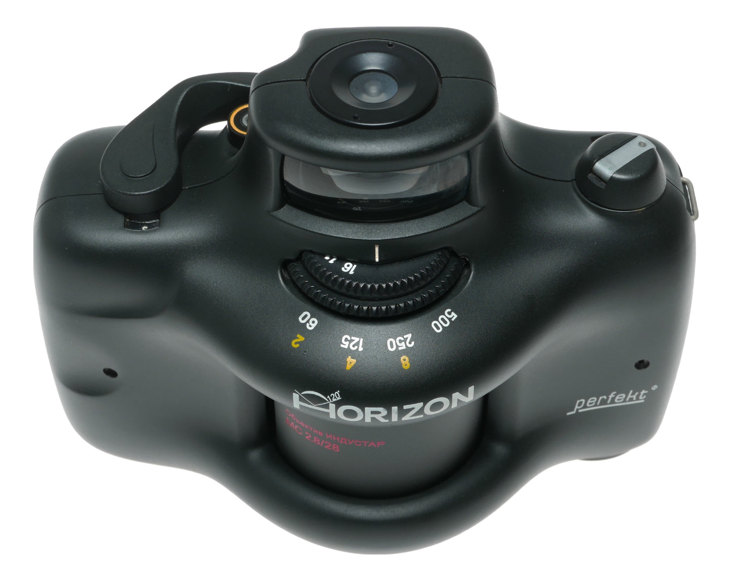Horizon Perfekt Panoramic Film Camera with Industar MC 2.8/28 Lens, Made in Russia - View 11