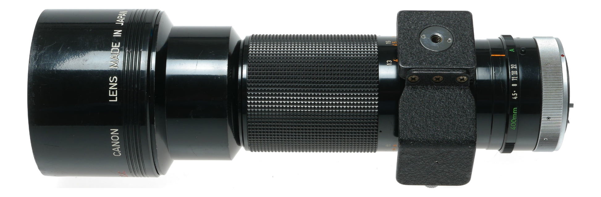 Canon FD 400mm f/4.5 S.S.C. Vintage Telephoto Lens Made in Japan - View 8