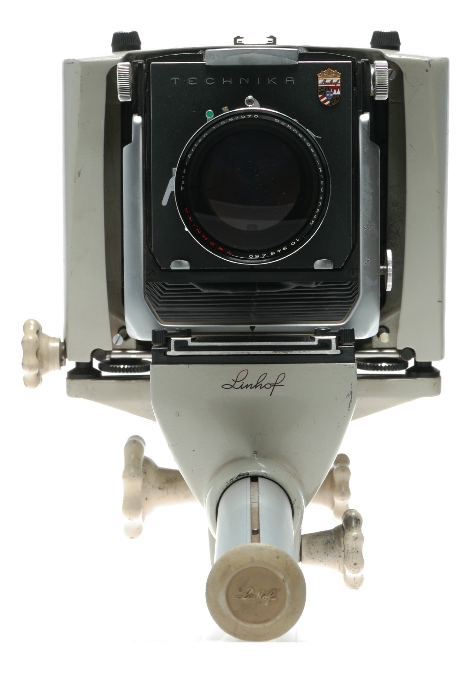 Linhof Technika IV Vintage Large Format Camera with Schneider-Kreuznach Tele-Arton 270mm f/5.5 Lens