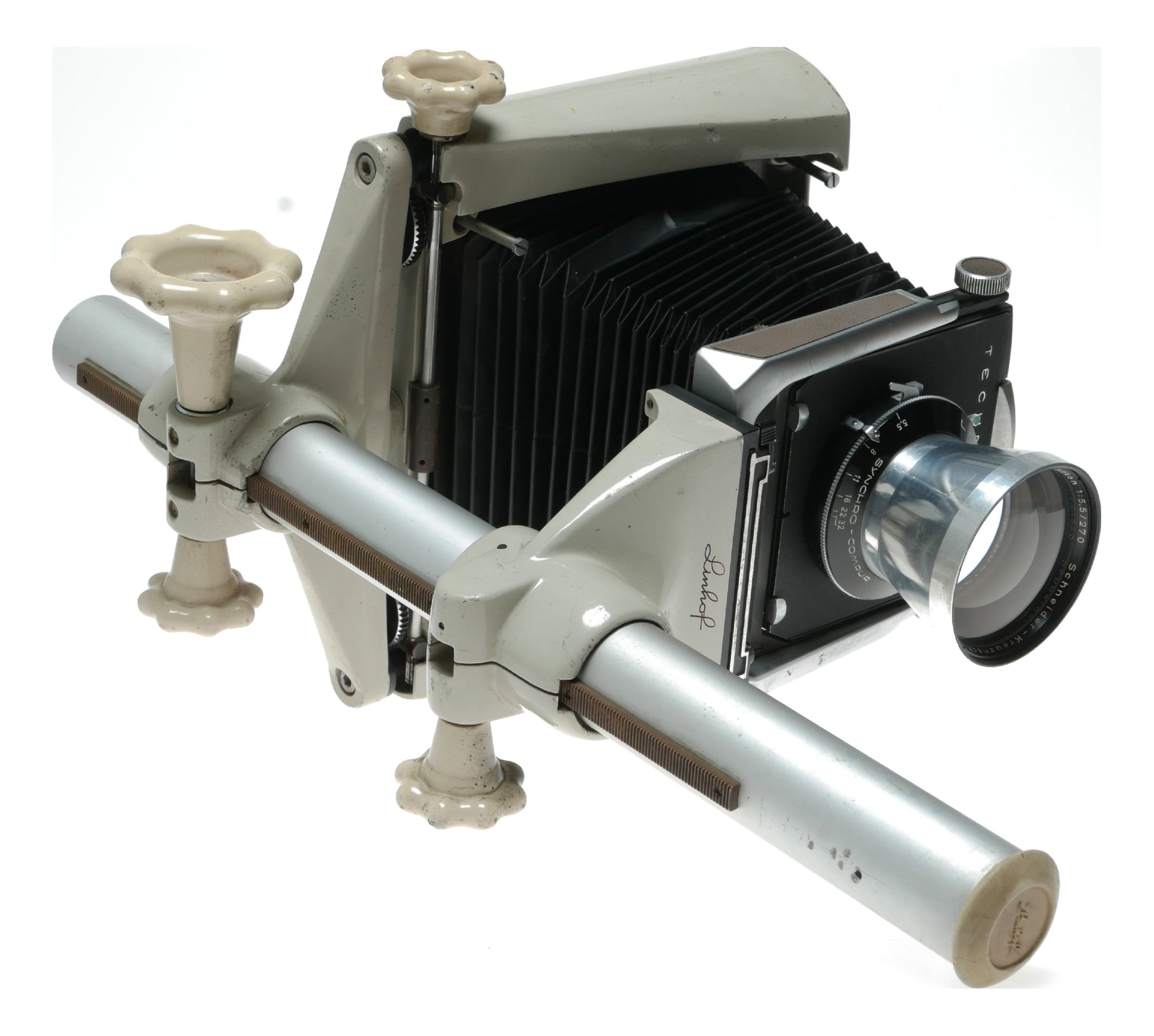 Linhof Technika IV Vintage Large Format Camera with Schneider-Kreuznach Tele-Arton 270mm f/5.5 Lens - View 3