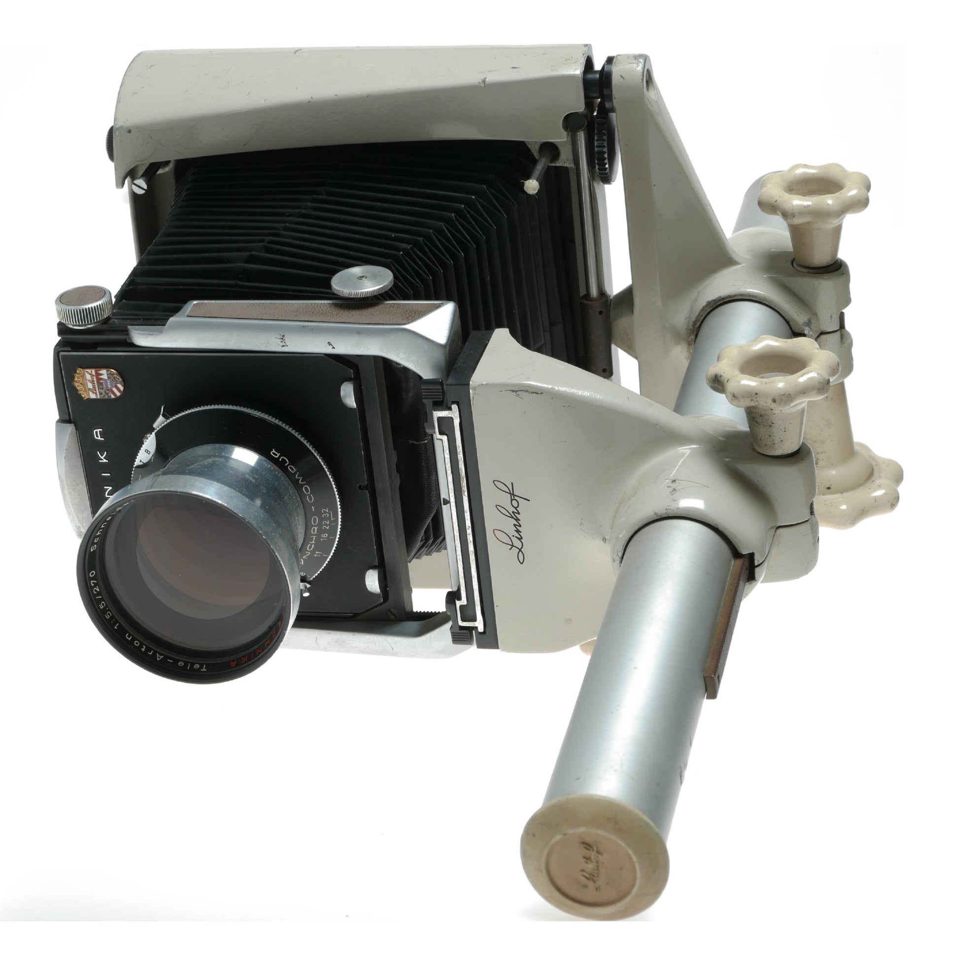 Linhof Technika IV Vintage Large Format Camera with Schneider-Kreuznach Tele-Arton 270mm f/5.5 Lens - View 4