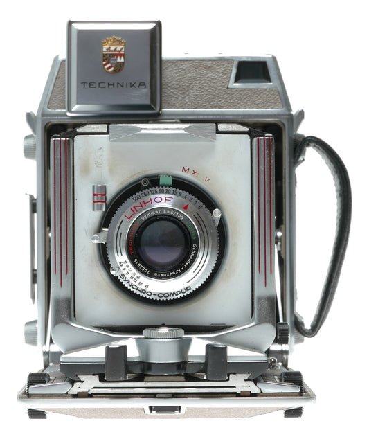 Linhof Technika IV Vintage Large Format Camera with Schneider Kreuznach Symmar 105mm f/5.6 Lens and Synchro-Compur Shutter - View 2
