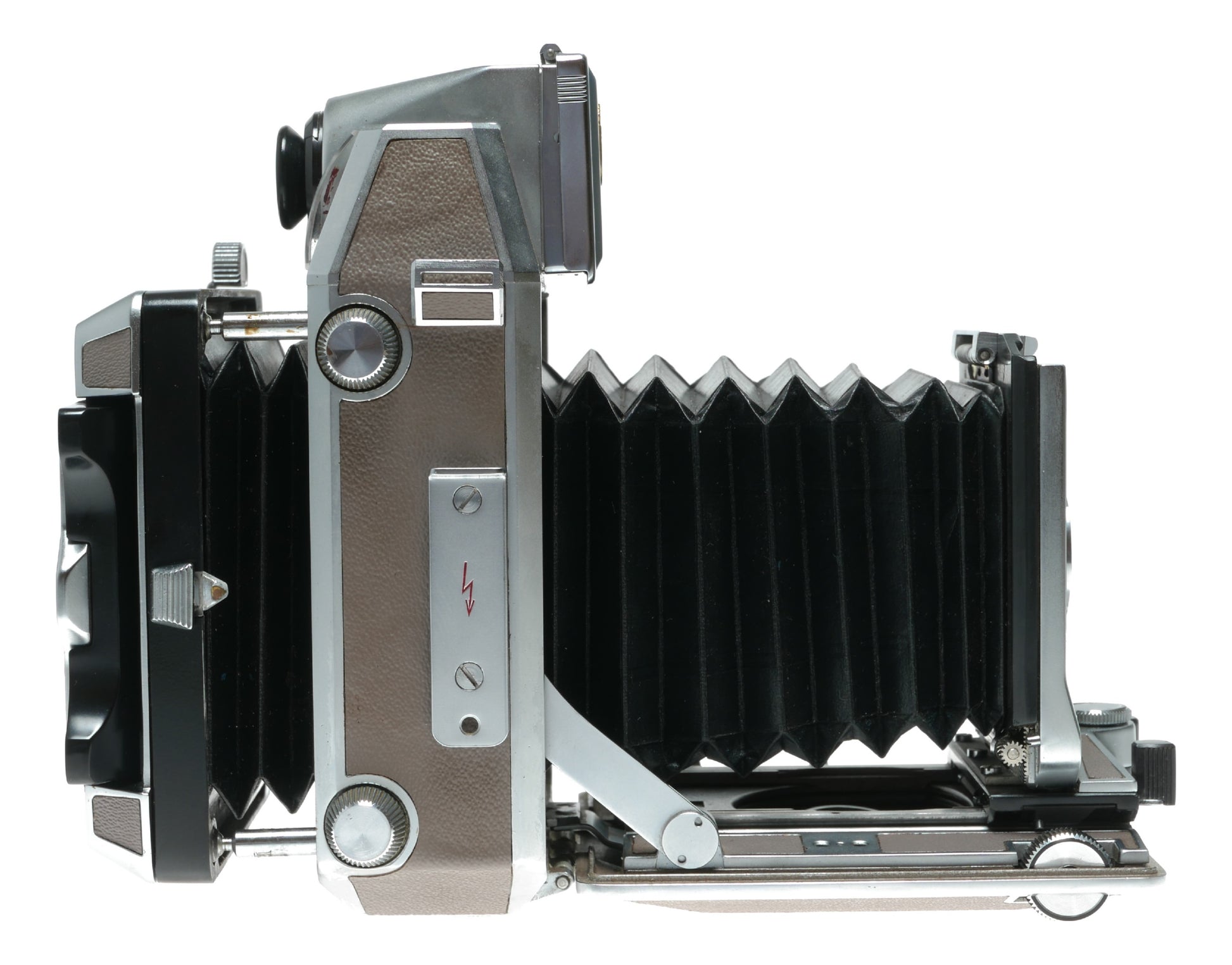 Linhof Technika IV Vintage Large Format Camera with Schneider Kreuznach Symmar 105mm f/5.6 Lens and Synchro-Compur Shutter - View 5