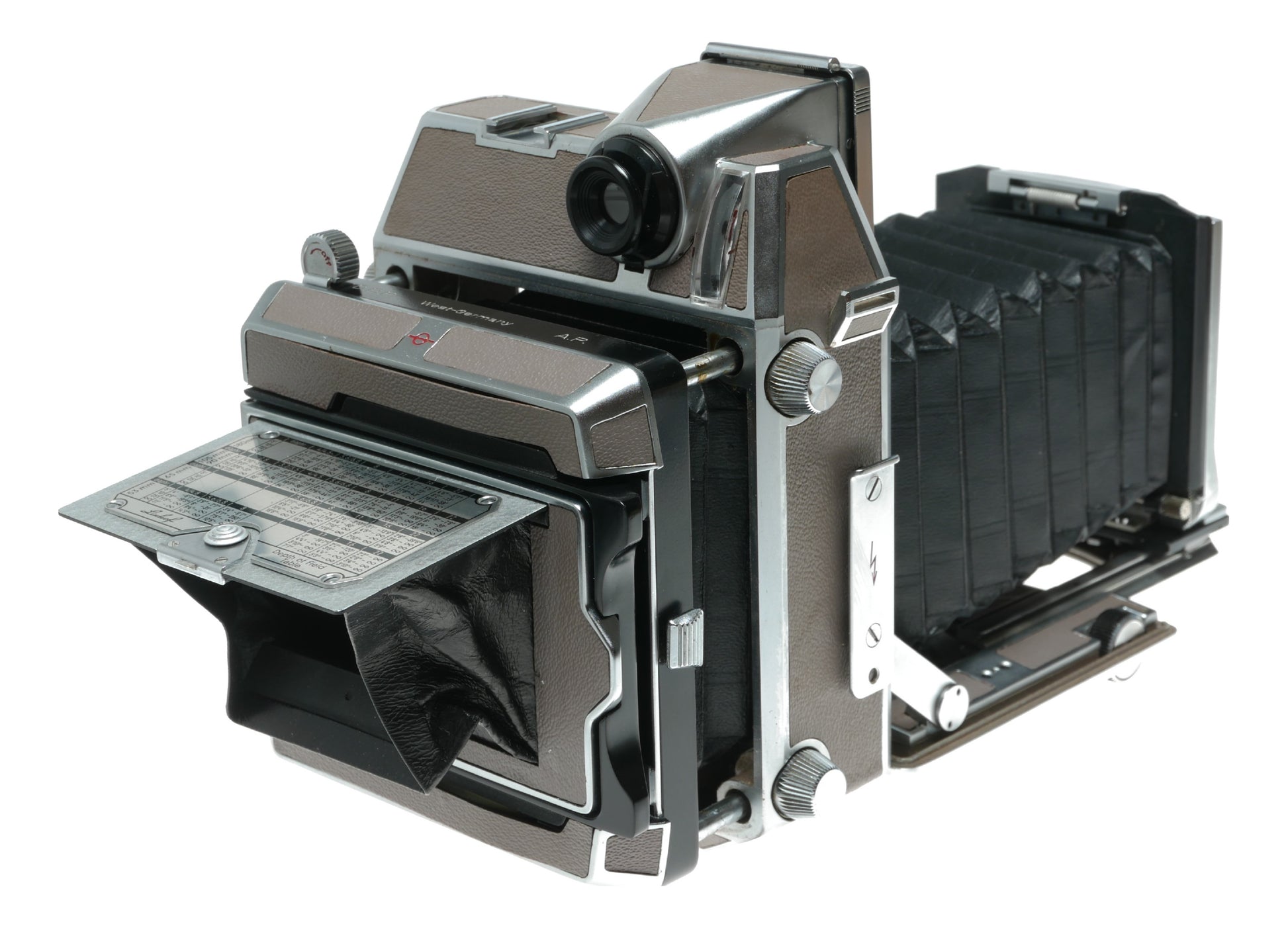 Linhof Technika IV Vintage Large Format Camera with Schneider Kreuznach Symmar 105mm f/5.6 Lens and Synchro-Compur Shutter - View 7