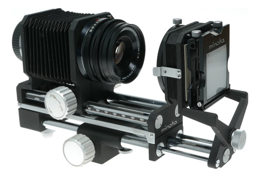 Minolta Auto Bellows Rokkor 100mm f/4 Macro Lens with Clamp for K31 Mount