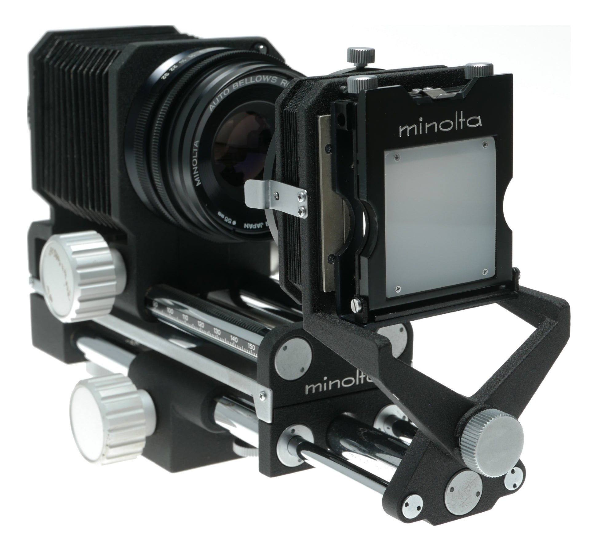 Minolta Auto Bellows Rokkor 100mm f/4 Macro Lens with Clamp for K31 Mount - View 2