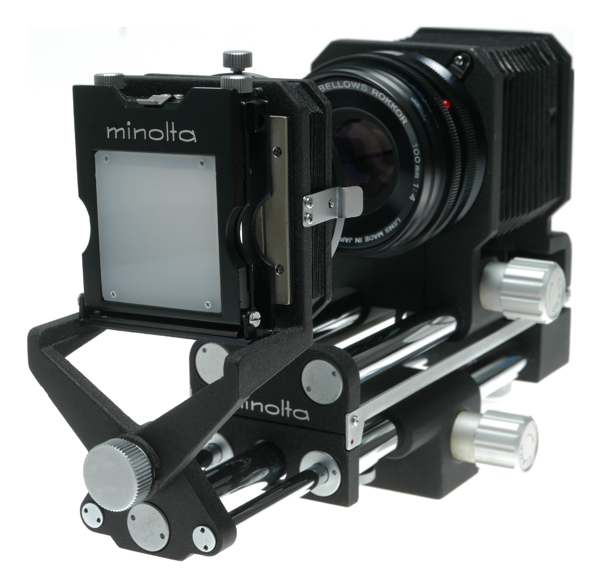 Minolta Auto Bellows Rokkor 100mm f/4 Macro Lens with Clamp for K31 Mount - View 3