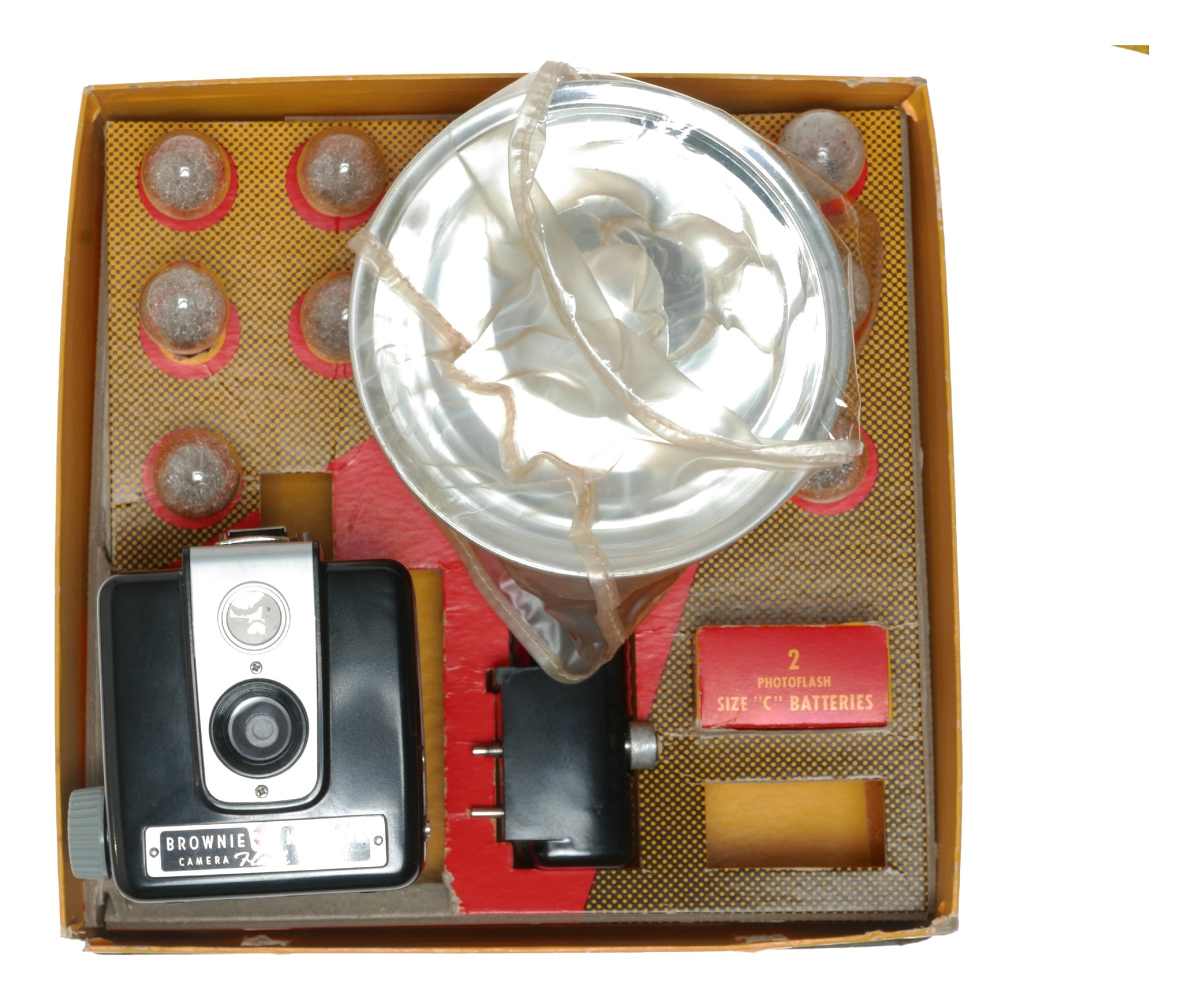 Kodak Brownie Hawkeye Flash Model Vintage Film Camera with Kodalite Flasholder