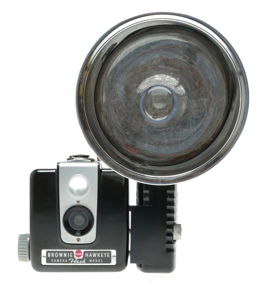 Kodak Brownie Hawkeye Flash Model Vintage Film Camera with Kodalite Flasholder - View 3