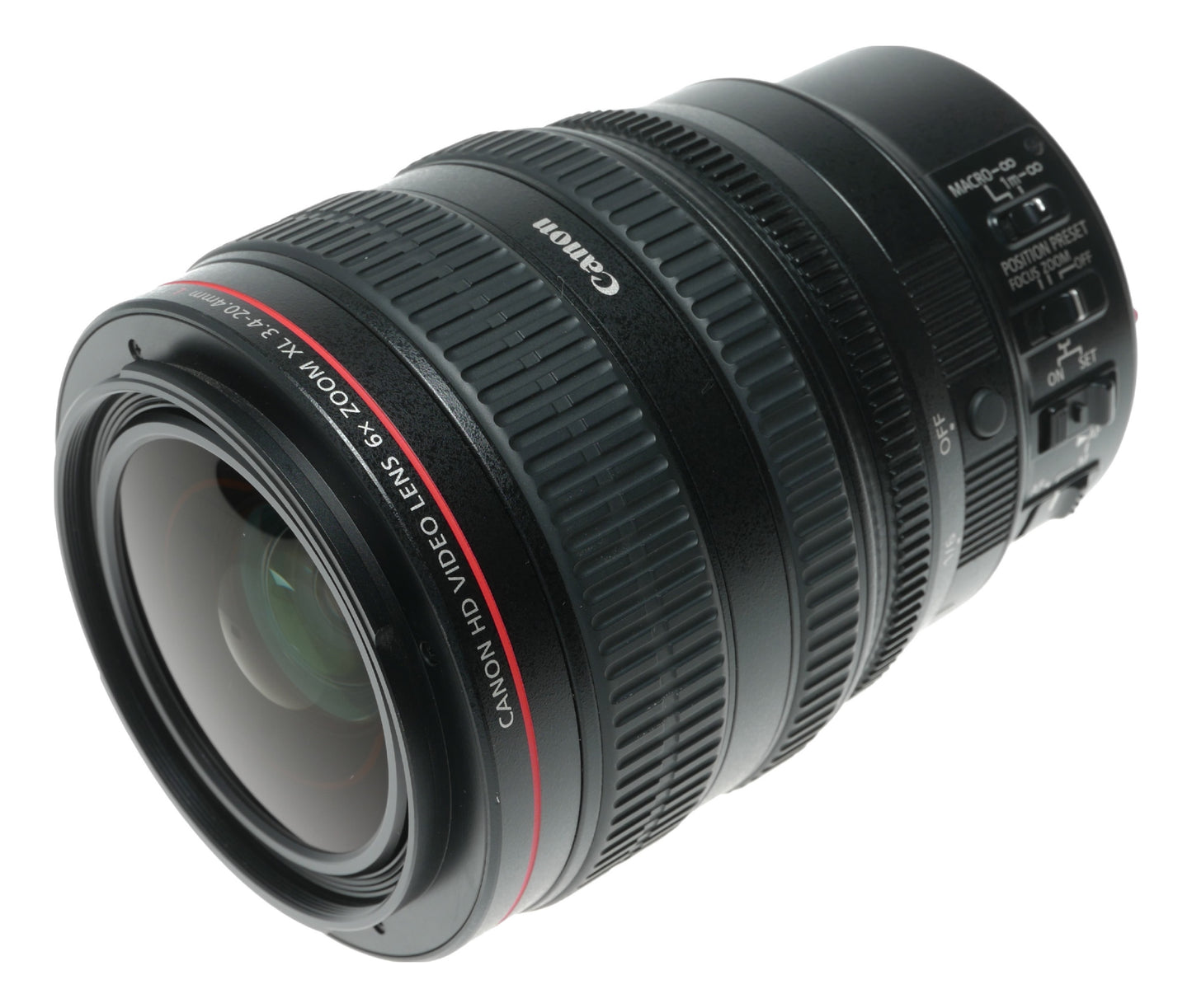 Canon XL 6x Zoom HD Video Lens, 3.4-20.4mm f/1.6-2.6, Macro, Made in Japan