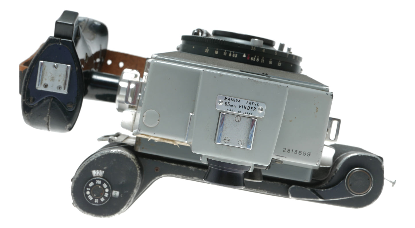 Mamiya Press Vintage 85mm f/3.5 Film Camera with Seikosha Shutter and Finder - View 5