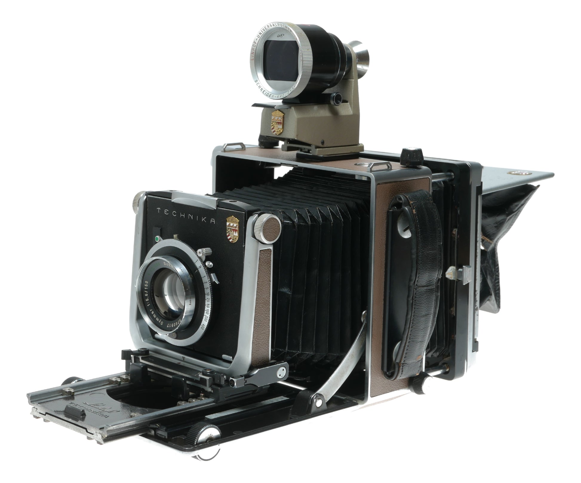 Technika Super Rattay 9077 Vintage Camera with Schneider Kreuznach 150mm f/5.6 Lens, Made in West Germany - View 3