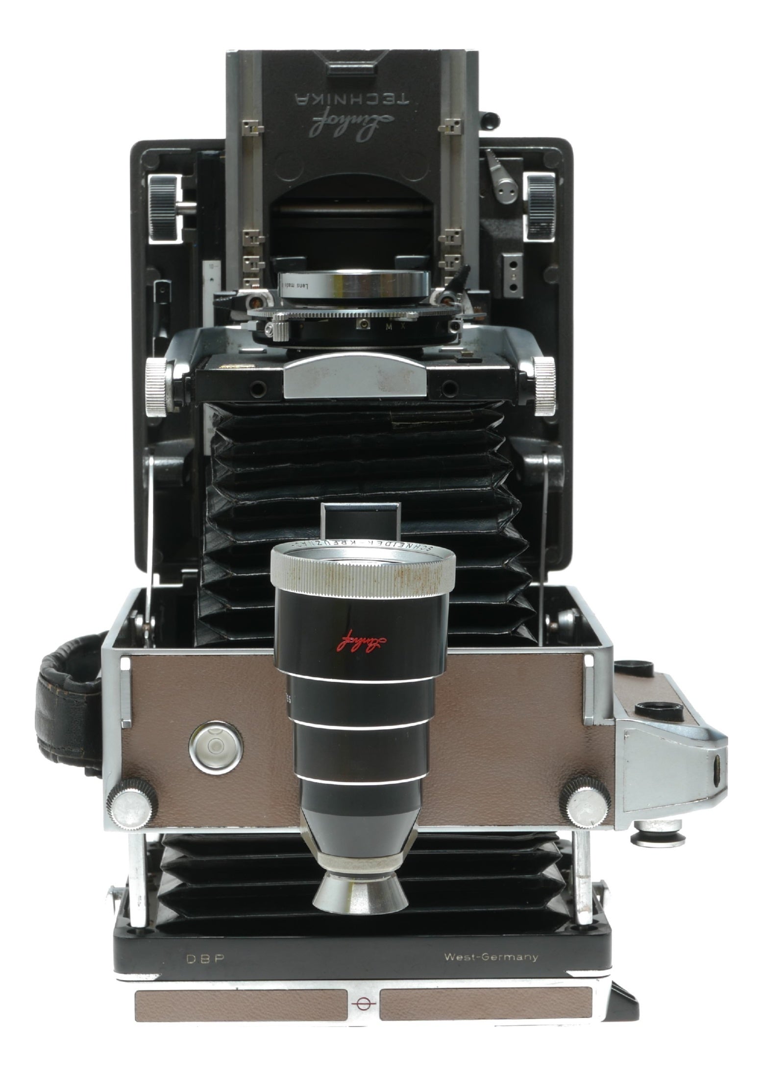 Technika Super Rattay 9077 Vintage Camera with Schneider Kreuznach 150mm f/5.6 Lens, Made in West Germany - View 9