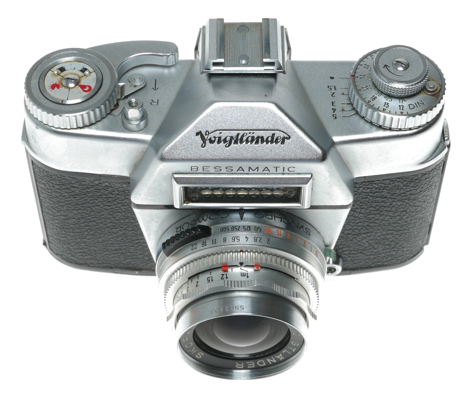 Voigtländer Bessamatic Vintage Film Camera with Skoparex 35mm f/3.4 and 50mm f/2.8 Lenses, Made in West Germany - View 5