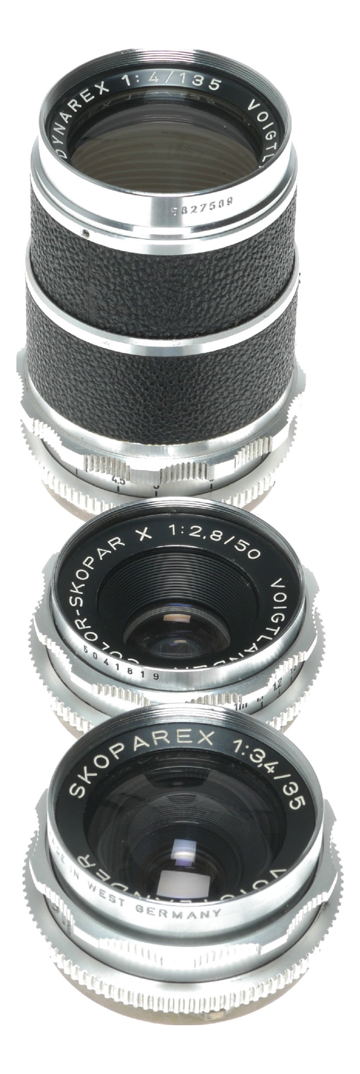 Voigtländer Bessamatic Vintage Film Camera with Skoparex 35mm f/3.4 and 50mm f/2.8 Lenses, Made in West Germany - View 11