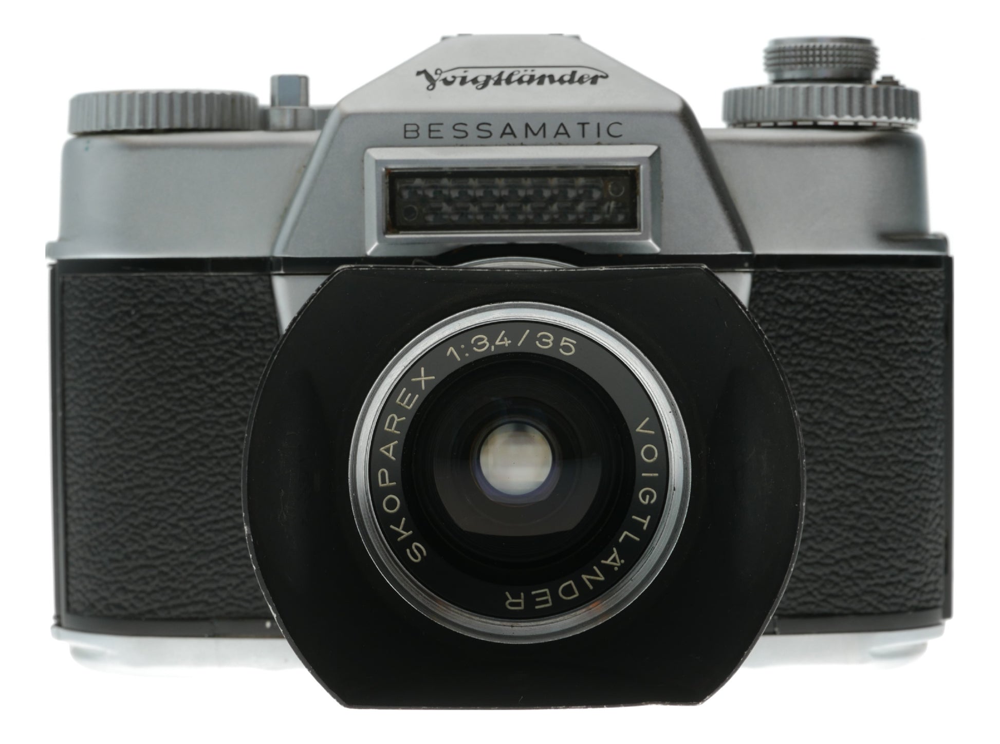 Voigtländer Bessamatic Vintage Film Camera with Skoparex 35mm f/3.4 and 50mm f/2.8 Lenses, Made in West Germany - View 12