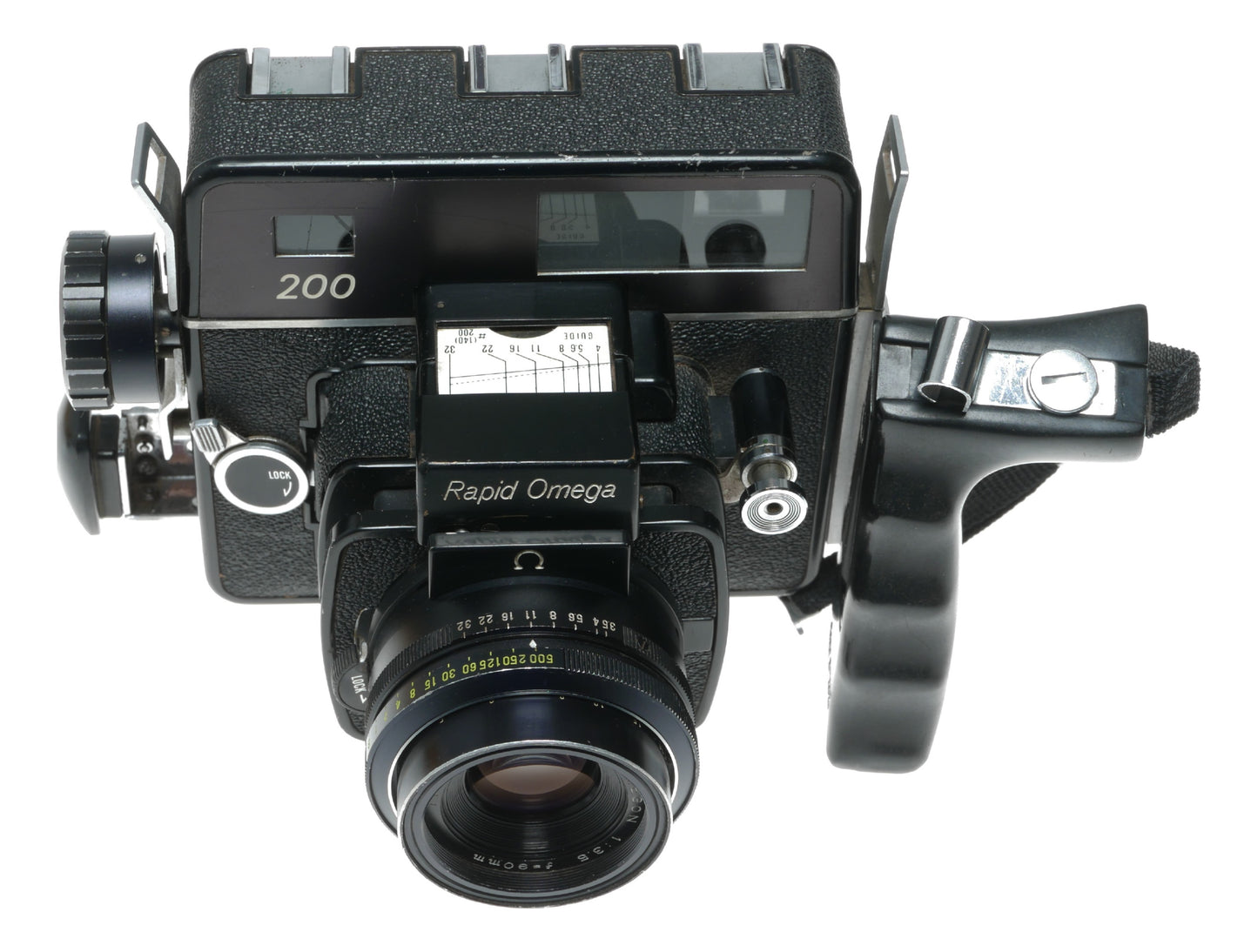 Konica Rapid Omega 200 Vintage Film Camera with Super Omegatron 58mm f/3.5 Lens - View 3