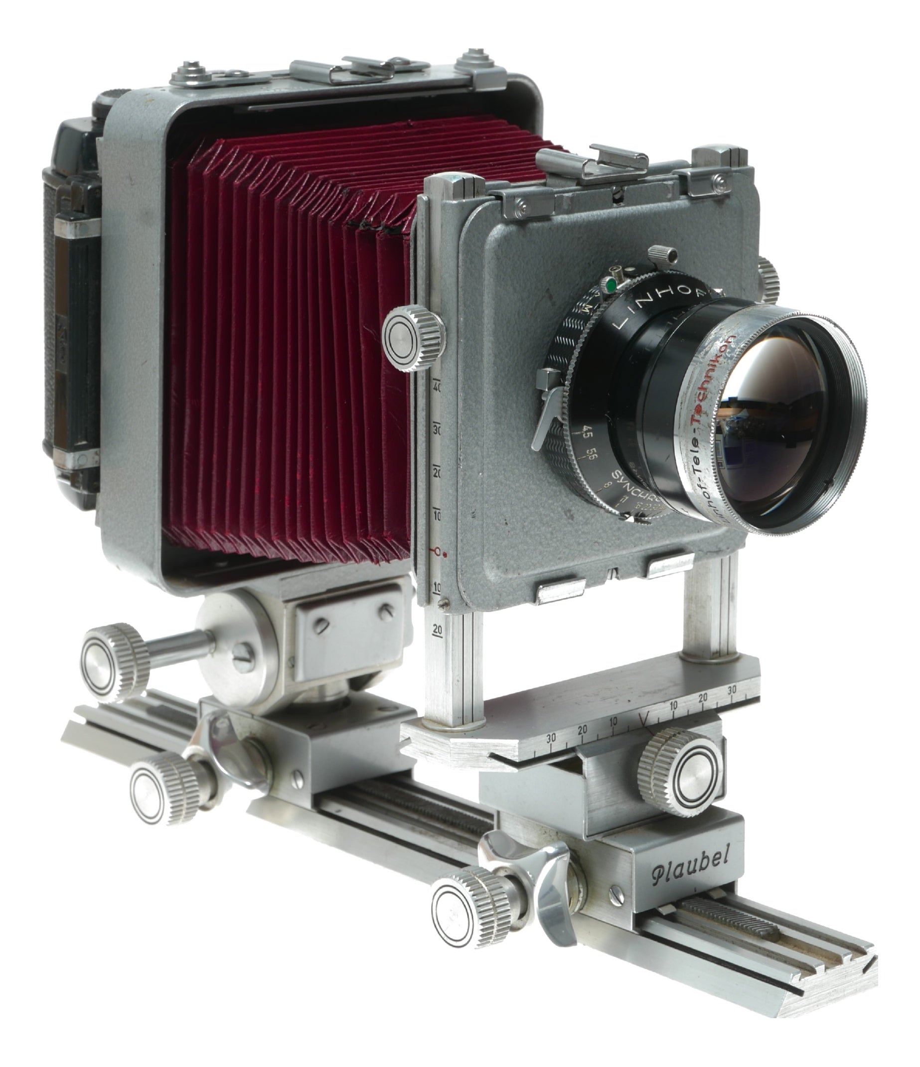 Plaubel PJ 1/01 Vintage Large Format Camera with Linhof-Tele 150mm f/5.6 Lens - View 3
