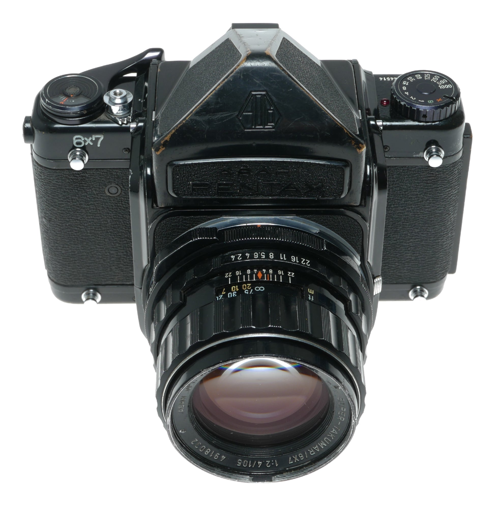 Asahi Pentax 6x7 Vintage Film Camera with Super-Takumar 105mm f/3.5 Lens - View 3