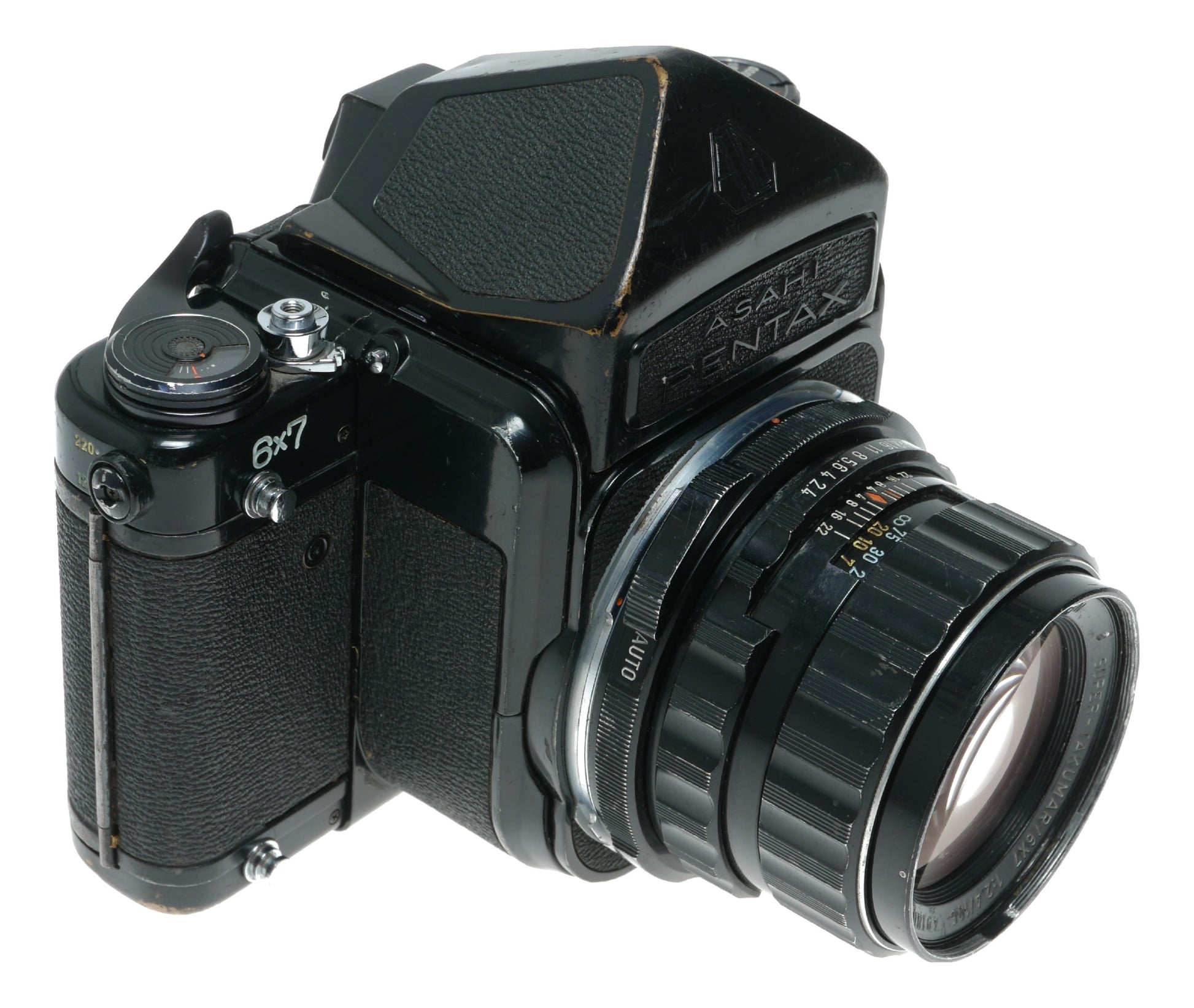 Asahi Pentax 6x7 Vintage Film Camera with Super-Takumar 105mm f/3.5 Lens - View 4