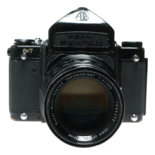 Asahi Pentax 6x7 Medium Format Film Camera with Super-Multi-Coated Takumar 200mm f/4 Lens - View 2
