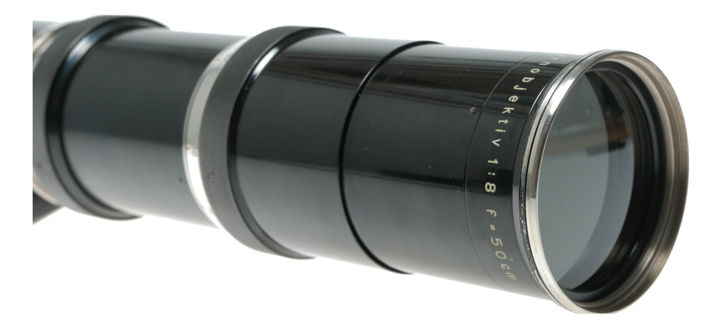 Carl Zeiss Jena Fernobjektiv 1:8 F=50cm Vintage Telephoto Lens Made in Germany - View 4