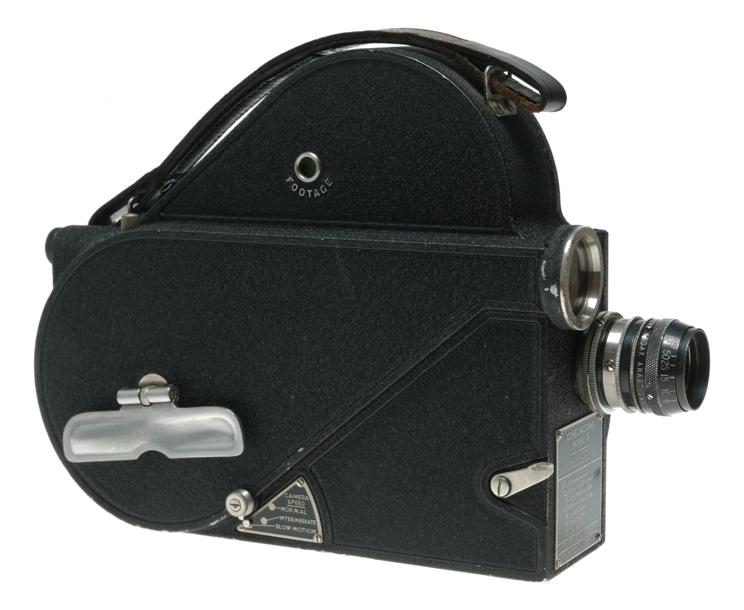 Eastman Kodak Cine-Kodak Model E Vintage 16mm Movie Camera with Kodak Anastigmat f/1.9 25mm Lens