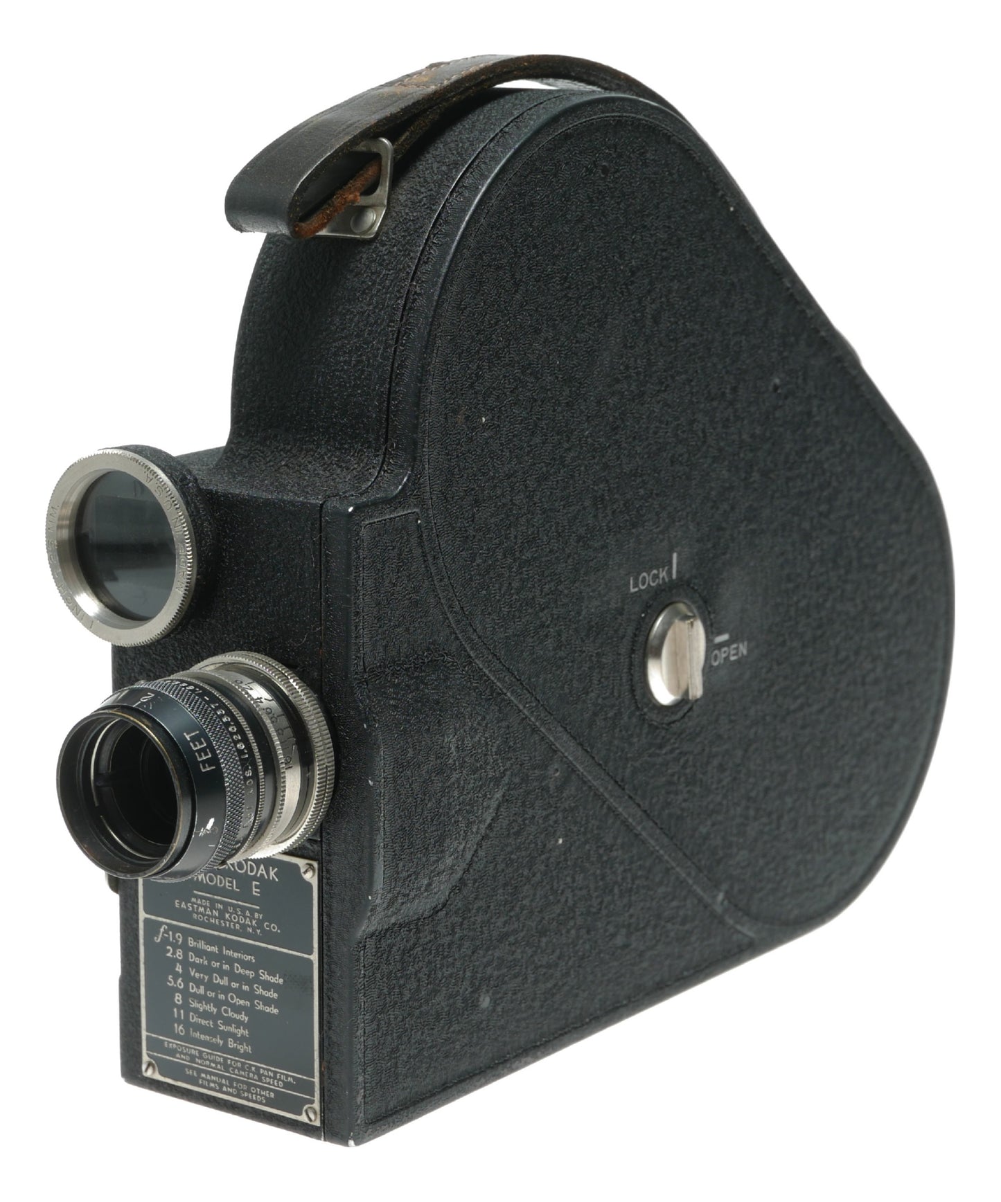 Eastman Kodak Cine-Kodak Model E Vintage 16mm Movie Camera with Kodak Anastigmat f/1.9 25mm Lens - View 3