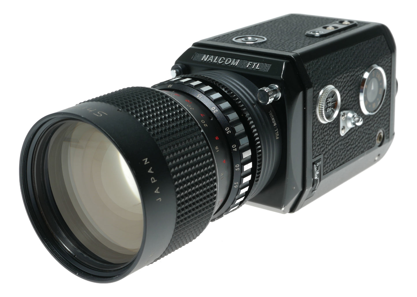 Nalcom FTL Synchro Zoom Vintage Film Camera with 140mm Lens, Made in Japan - View 3