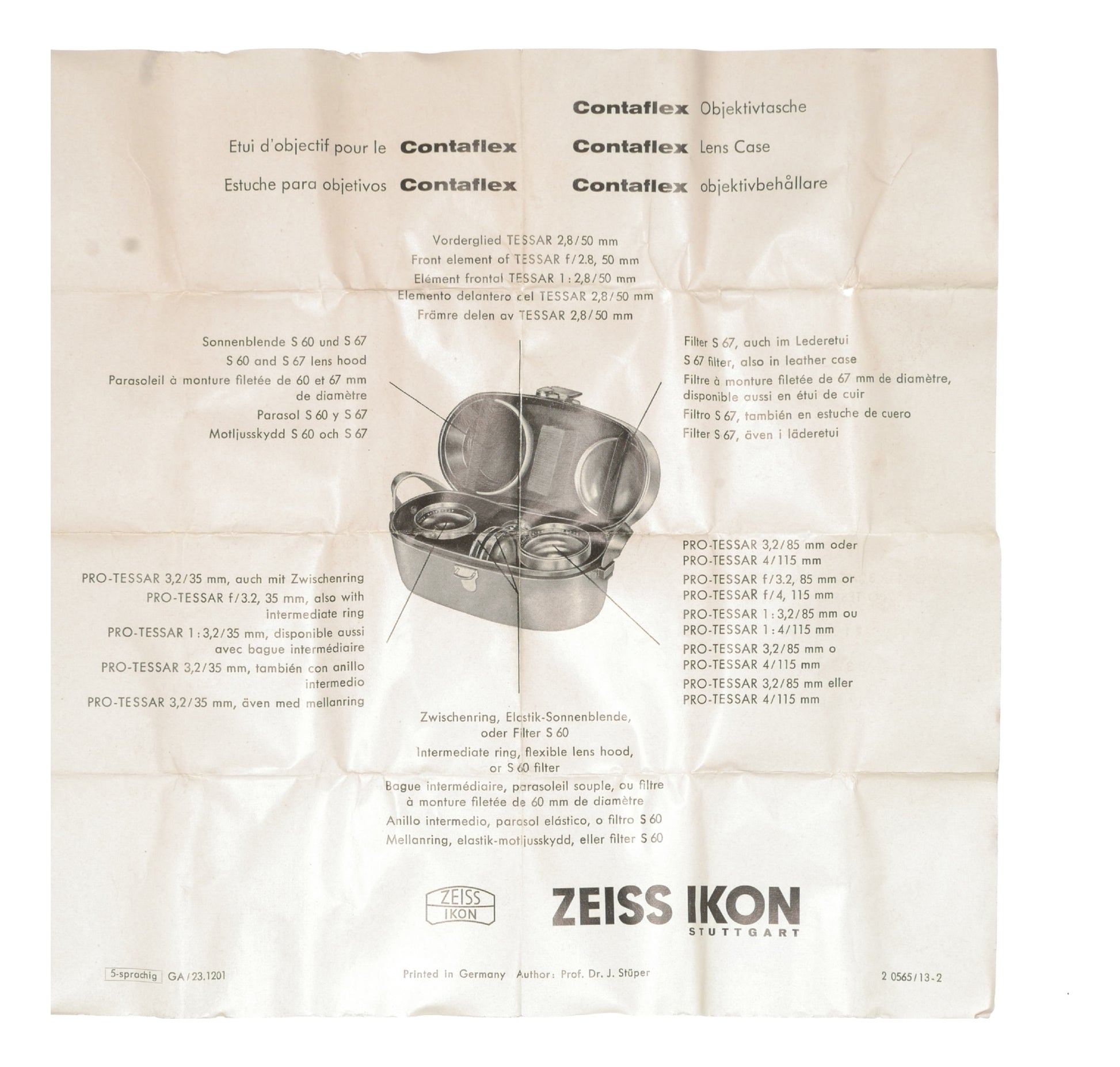 Contax Carl Zeiss Tessar 28-50mm f/2.8 Lens with Accessories and Leather Case - View 2