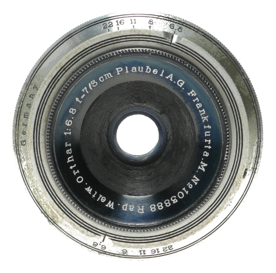 Plaubel Makina Rap. Weiw. Orthar 1:6.8 f=7/8cm Vintage Large Format Camera