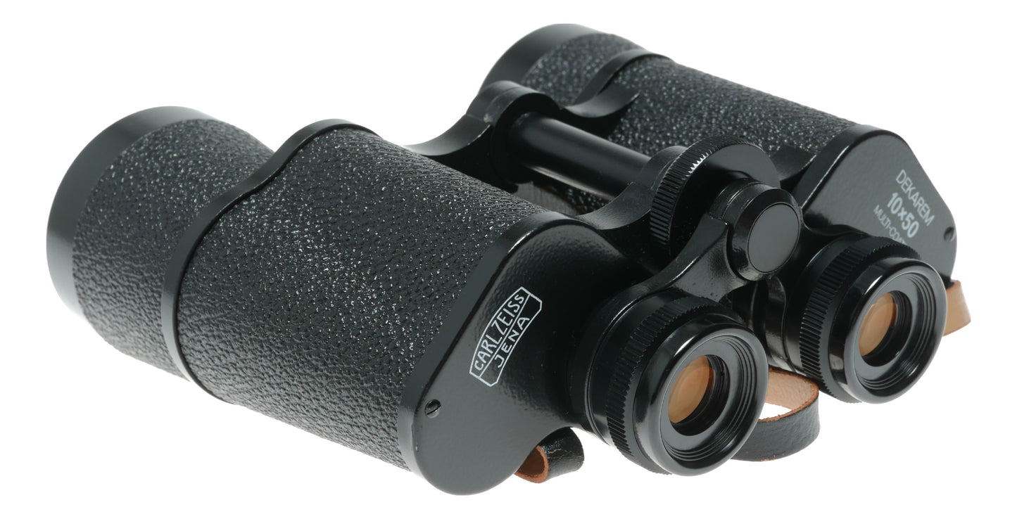 Carl Zeiss Jena Dekarem 10x50 Multicoated Binoculars with Original Case and Warranty Card - View 7