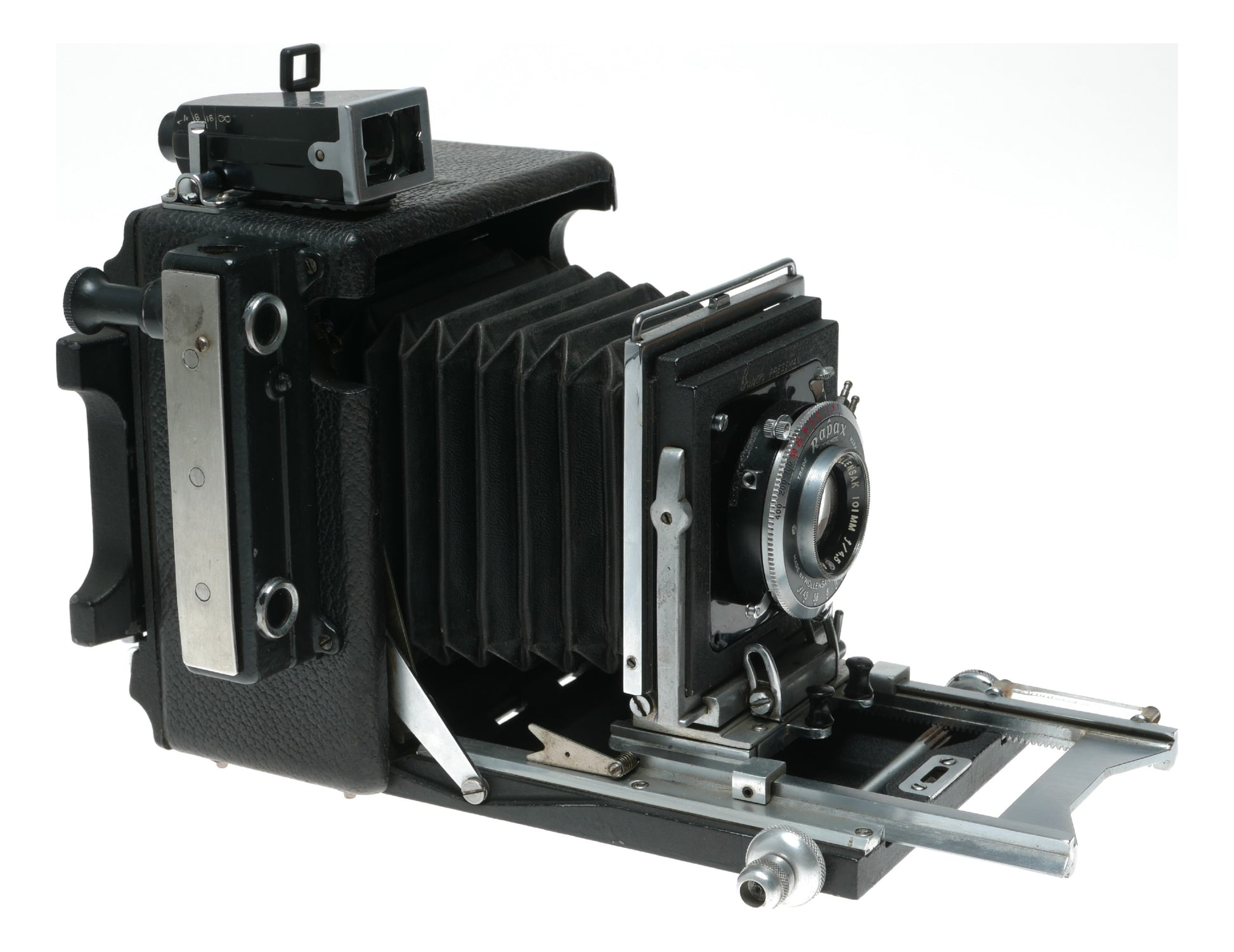 Busch Pressman Model D Vintage Press Camera with Wollensak Rapax Synchromatic Shutter - View 4