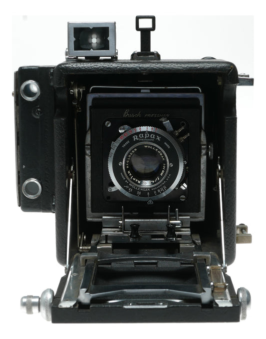 Busch Pressman Model D Vintage Press Camera with Wollensak Rapax Synchromatic Shutter - View 9