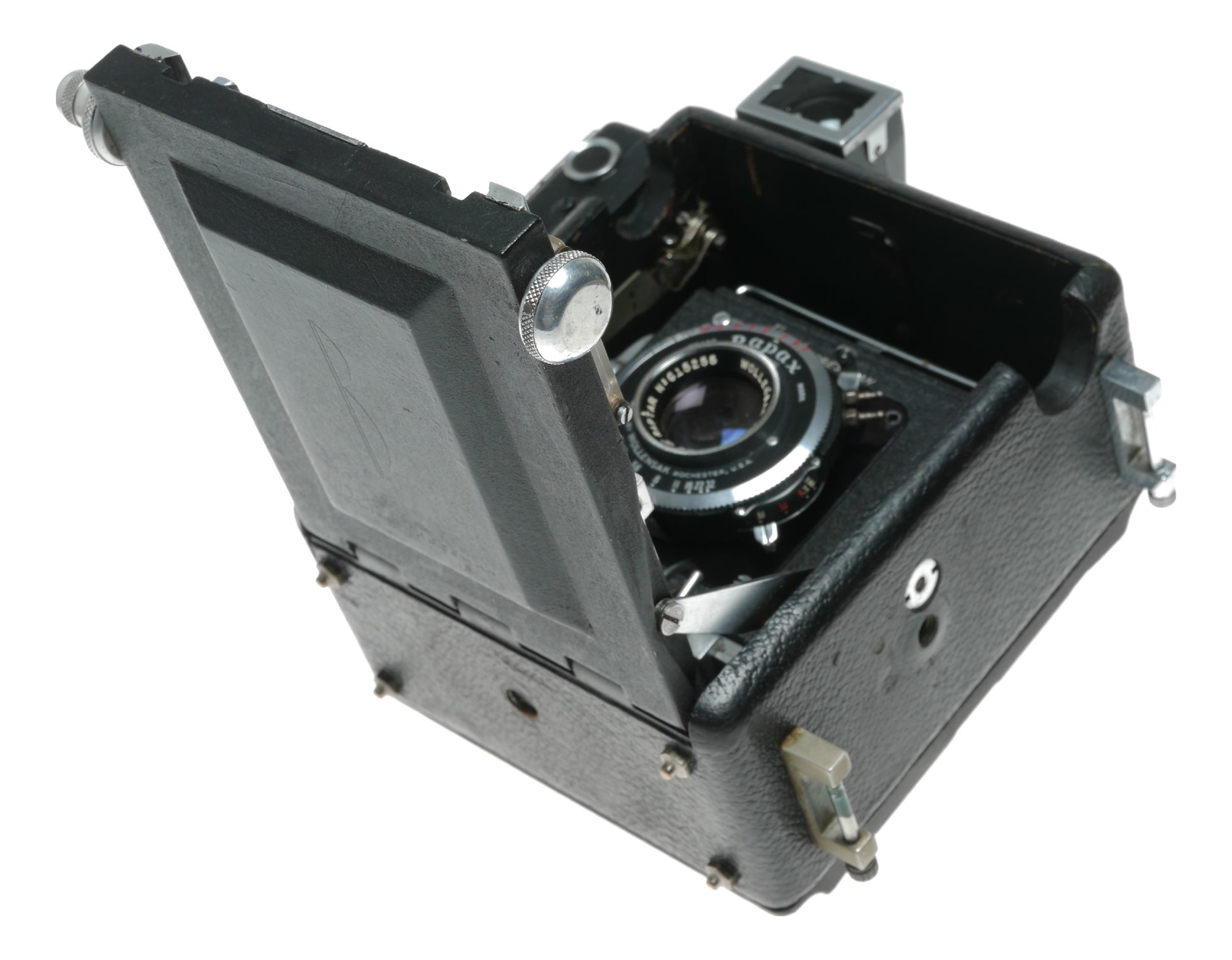 Busch Pressman Model D Vintage Press Camera with Wollensak Rapax Synchromatic Shutter - View 10