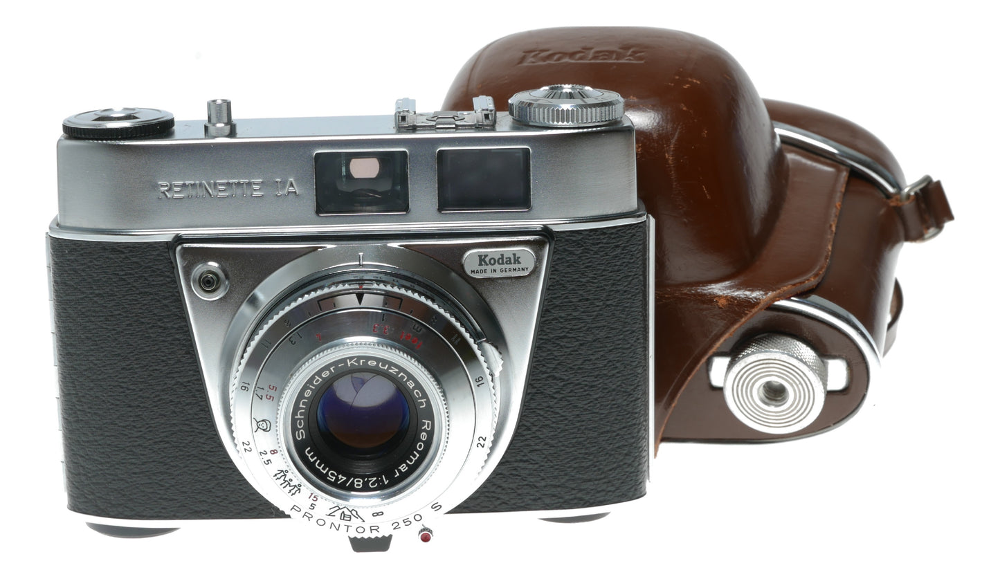 Kodak Retinette JA Vintage Film Camera with Schneider-Kreuznach Reomar 45mm f/2.8 Lens and Prontor 250S Shutter