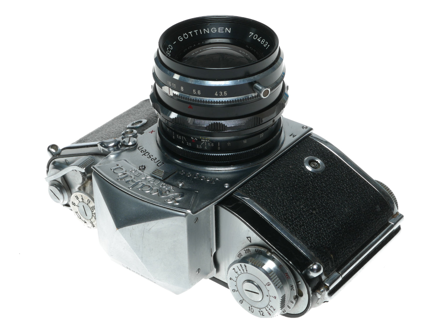 Exakta Varex IIa Vintage SLR Camera with Isco-Gottingen Westron 35mm f/3.5 Lens - View 4