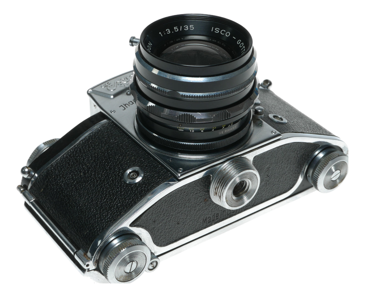 Exakta Varex IIa Vintage SLR Camera with Isco-Gottingen Westron 35mm f/3.5 Lens - View 5