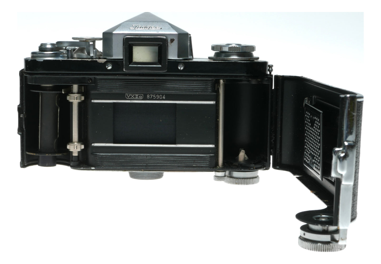 Exakta Varex IIa Vintage SLR Camera with Isco-Gottingen Westron 35mm f/3.5 Lens - View 7