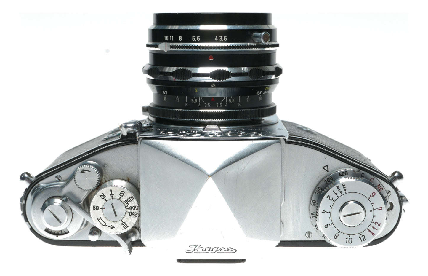 Exakta Varex IIa Vintage SLR Camera with Isco-Gottingen Westron 35mm f/3.5 Lens - View 9
