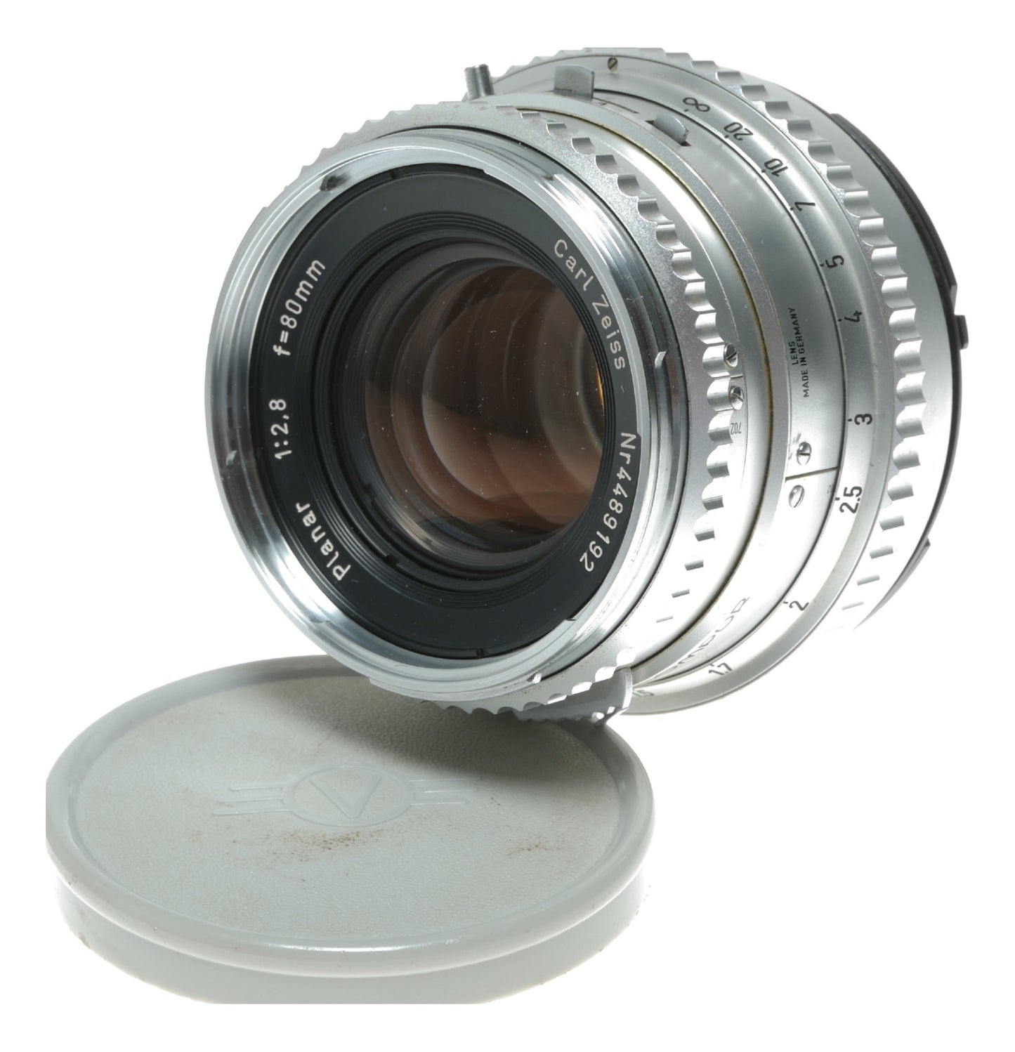 Carl Zeiss Planar 80mm f/2.8 Vintage Camera Lens with Compur Shutter - View 10