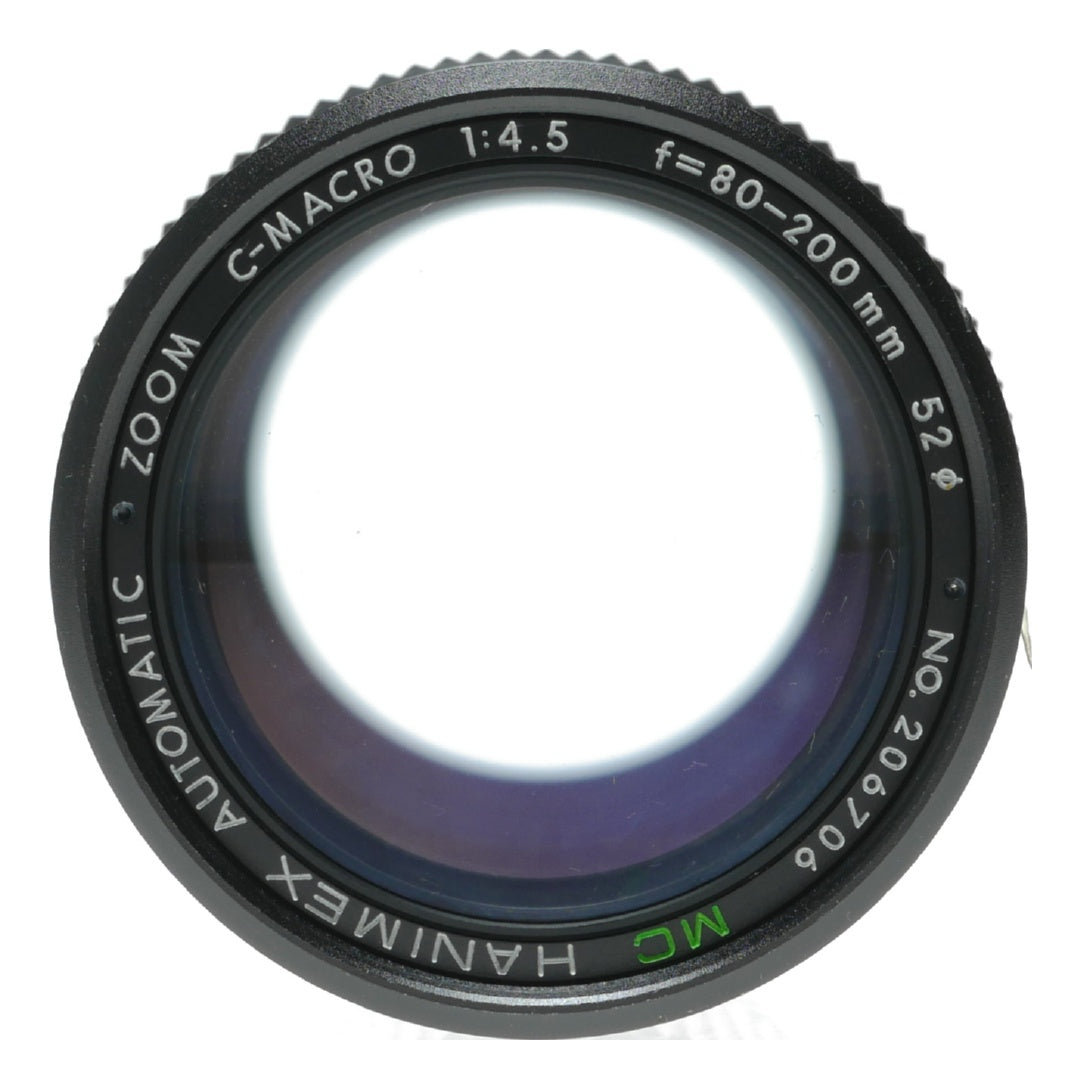 Hanimex C-Macro 80-200mm f/4.5 Zoom Lens, Automatic, Multi-Coated, Made in Japan - View 3