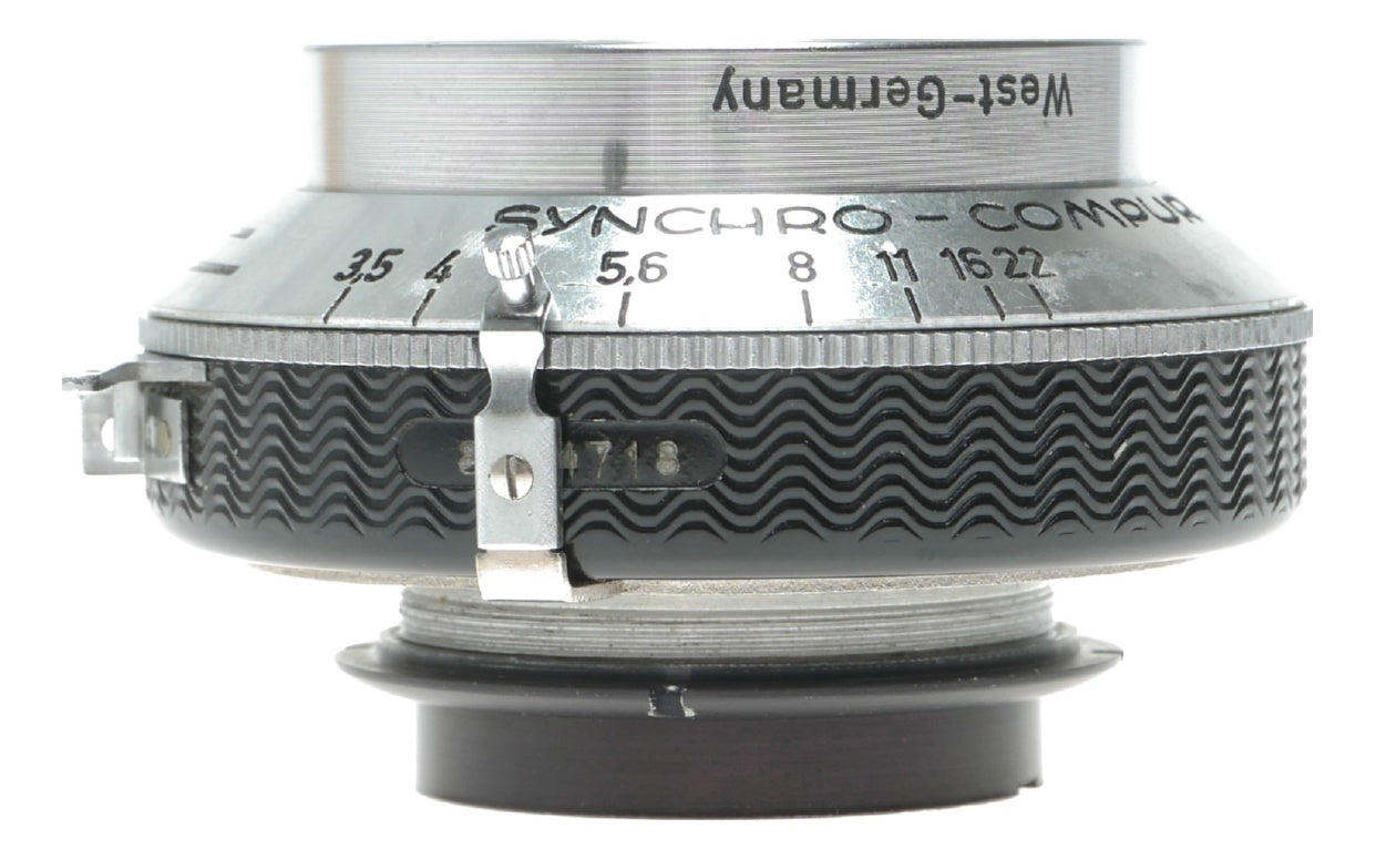 Carl Zeiss Tessar 105mm f/3.5 Vintage Camera Lens for Linhof with Synchro-Compur Shutter - View 6