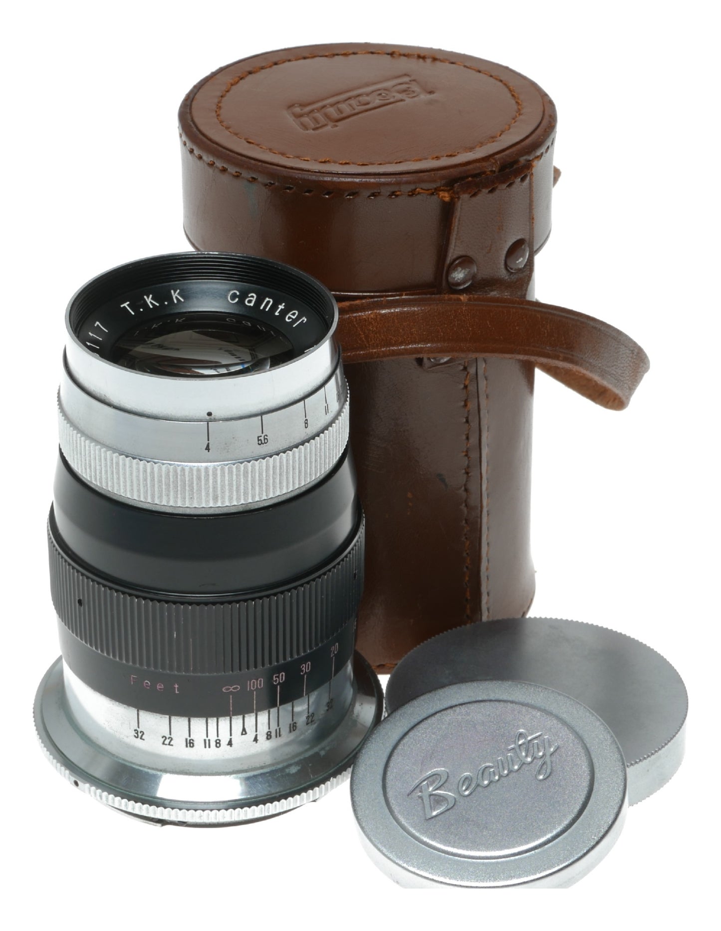 Canter 135mm f/4 Vintage Portrait Lens by T.K.K with Feet Scale