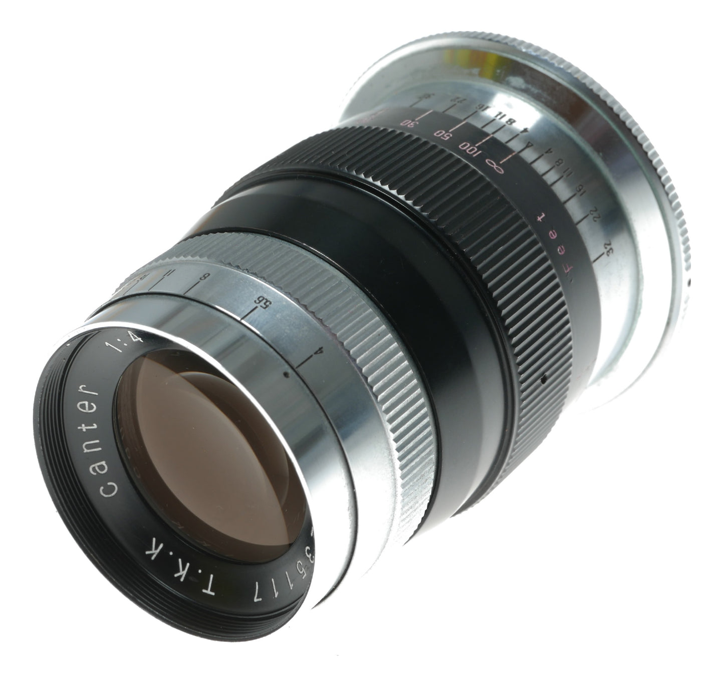 Canter 135mm f/4 Vintage Portrait Lens by T.K.K with Feet Scale - View 3