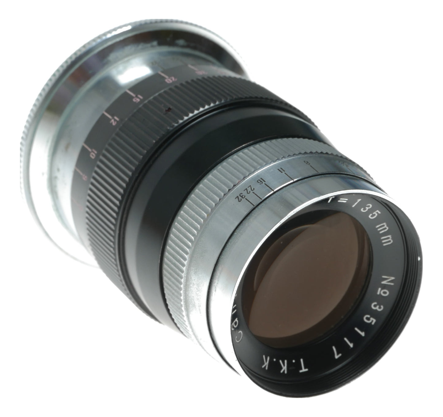Canter 135mm f/4 Vintage Portrait Lens by T.K.K with Feet Scale - View 4
