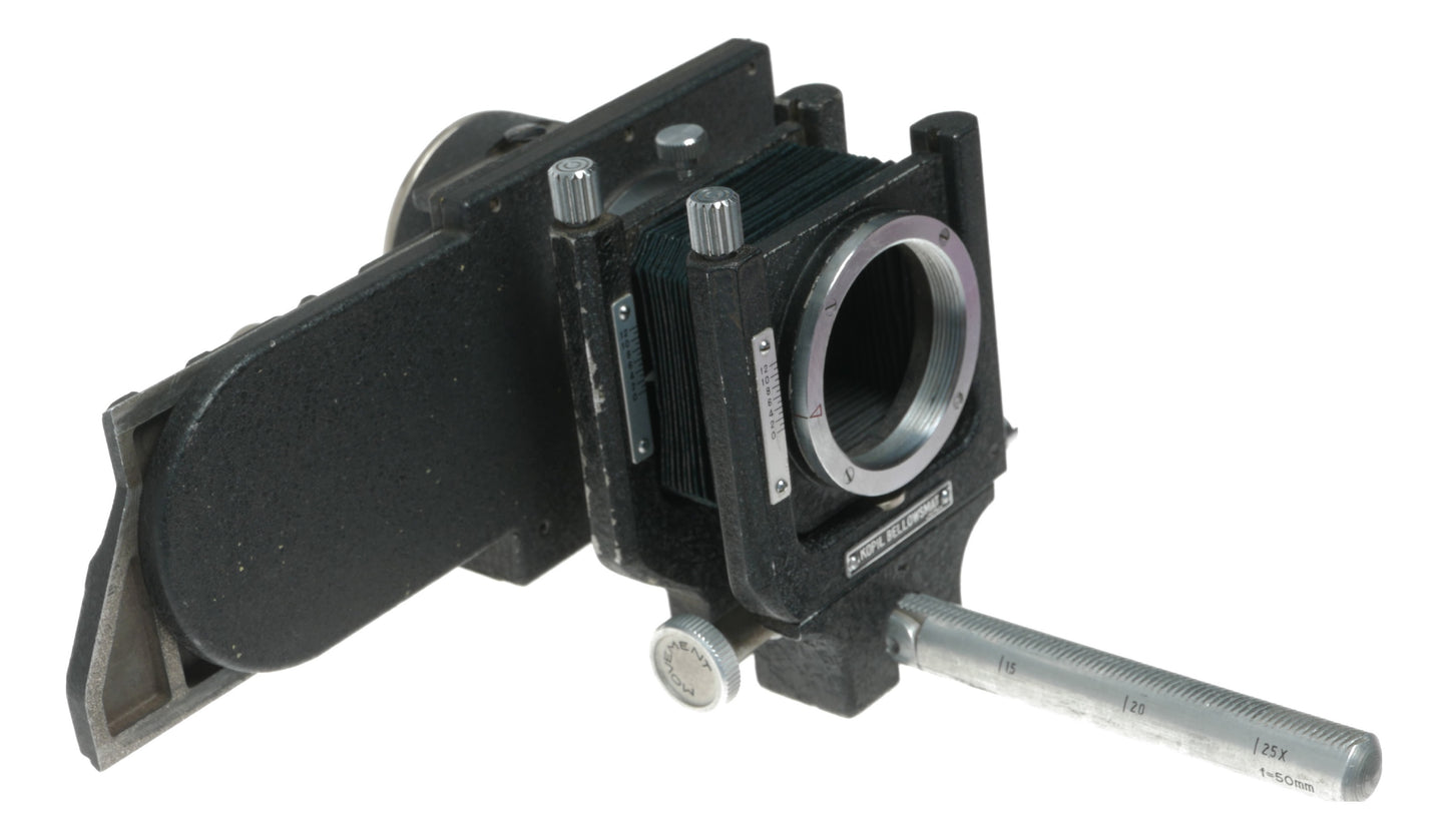 Leitz Wetzlar Bellowsmat Vintage Camera with Clamp and 1/50mm and 1/150mm Lenses - View 3