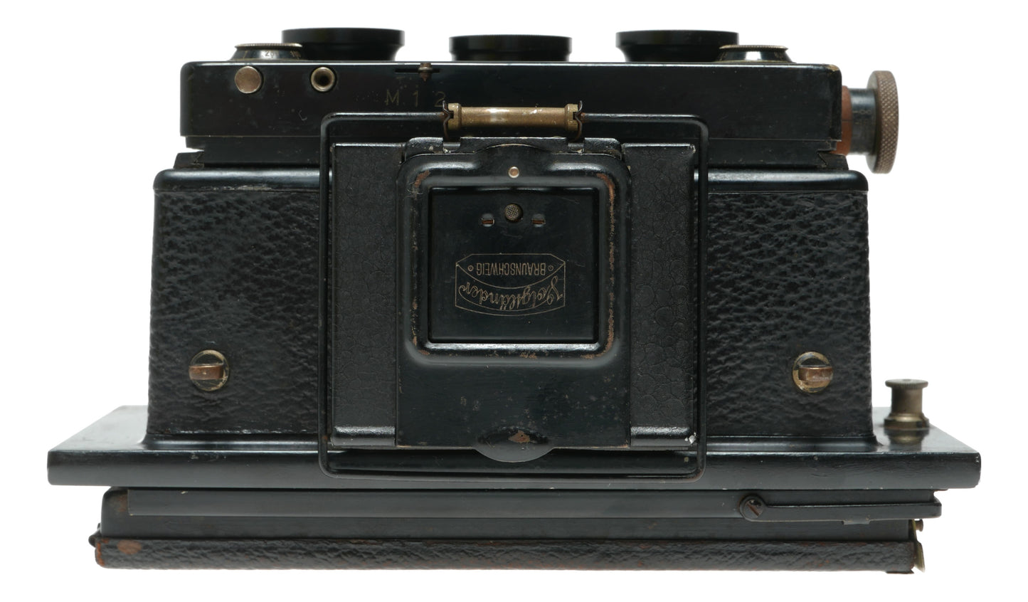 Voigtländer Stereoflektoskop 6x13 Vintage Film Camera with Helioplan 75mm f/4.5 Lens and Compur Shutter - View 4