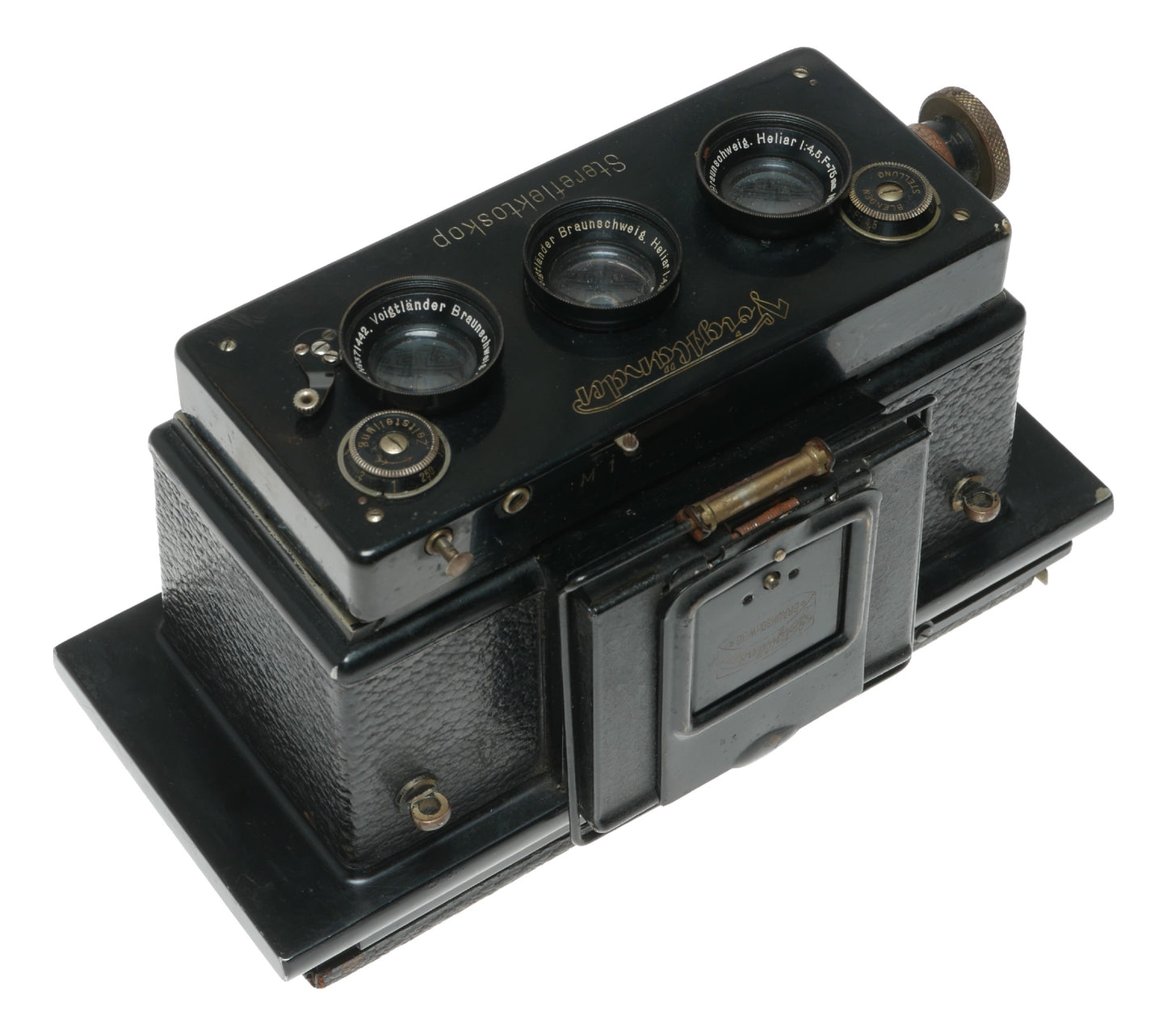 Voigtländer Stereoflektoskop 6x13 Vintage Film Camera with Helioplan 75mm f/4.5 Lens and Compur Shutter - View 9